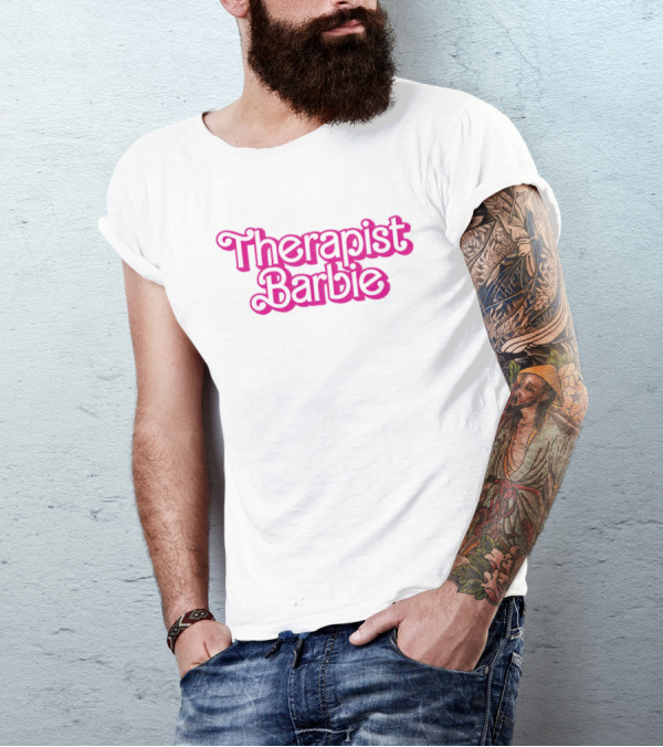 Therapist Barbie Vintage Pink Font T-Shirt