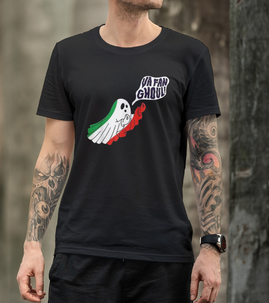 Va Fan Ghoul Italian Flag Colors Funny Halloween Ghost T-Shirt