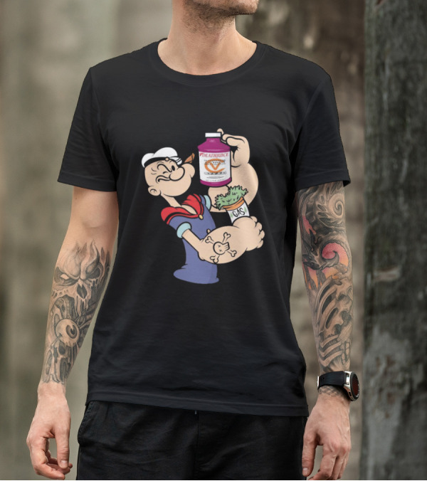 Popeye Death Juice Gas Spinach Tattoo T-Shirt