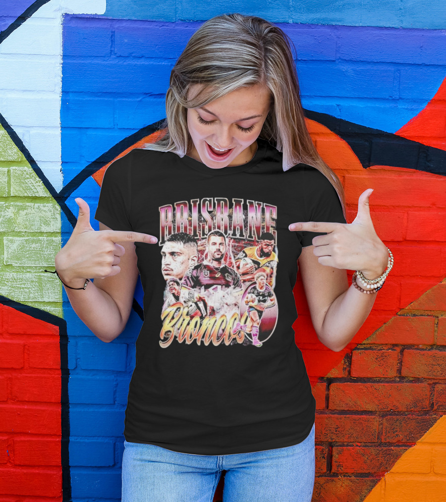 Brisbane Broncos Player Celebration Montage T-Shirt