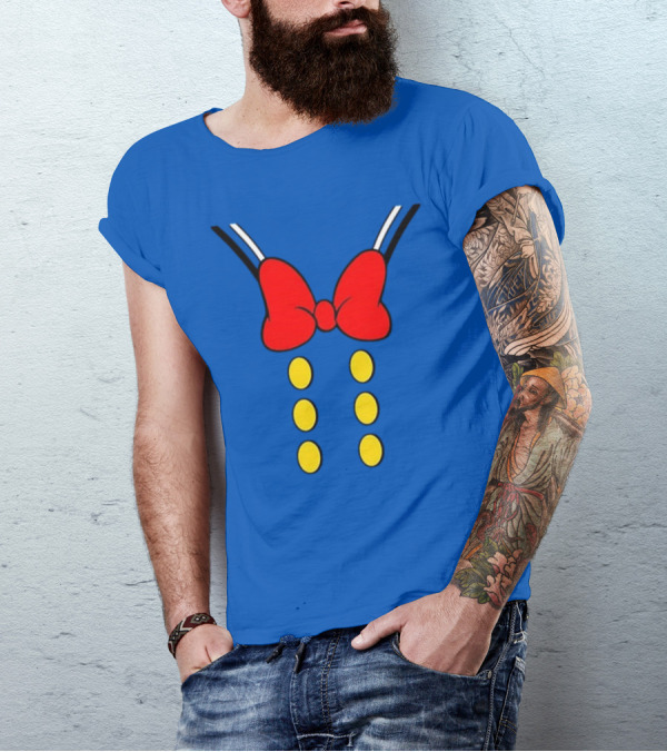 Donald Duck Halloween Minnie Mouse Bow And Buttons T-Shirt