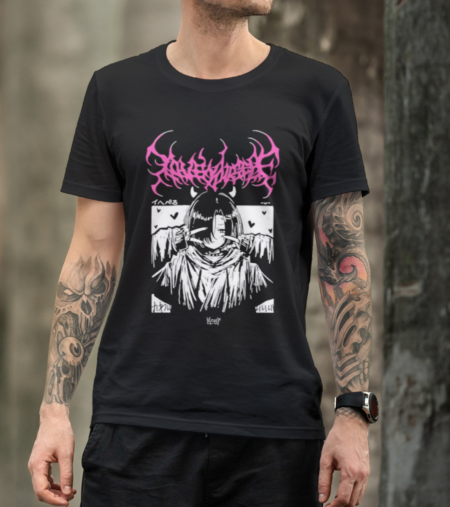 Lobsteranian Loveyourself Manga Style Character With Hearts T-Shirt