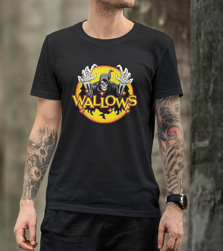Wallows Grim Reaper Halloween Skeleton Hands Moon T-Shirt
