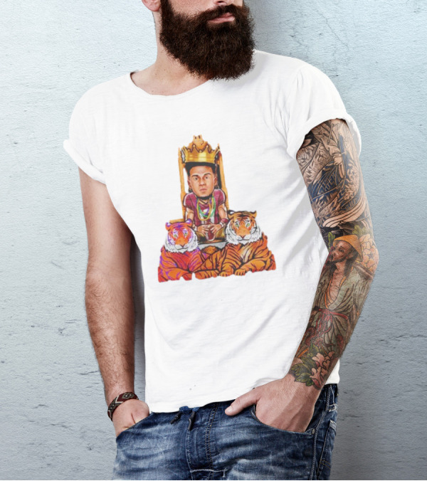 Jordan Travis King On Throne With Tigers Joe Exotic T-Shirt