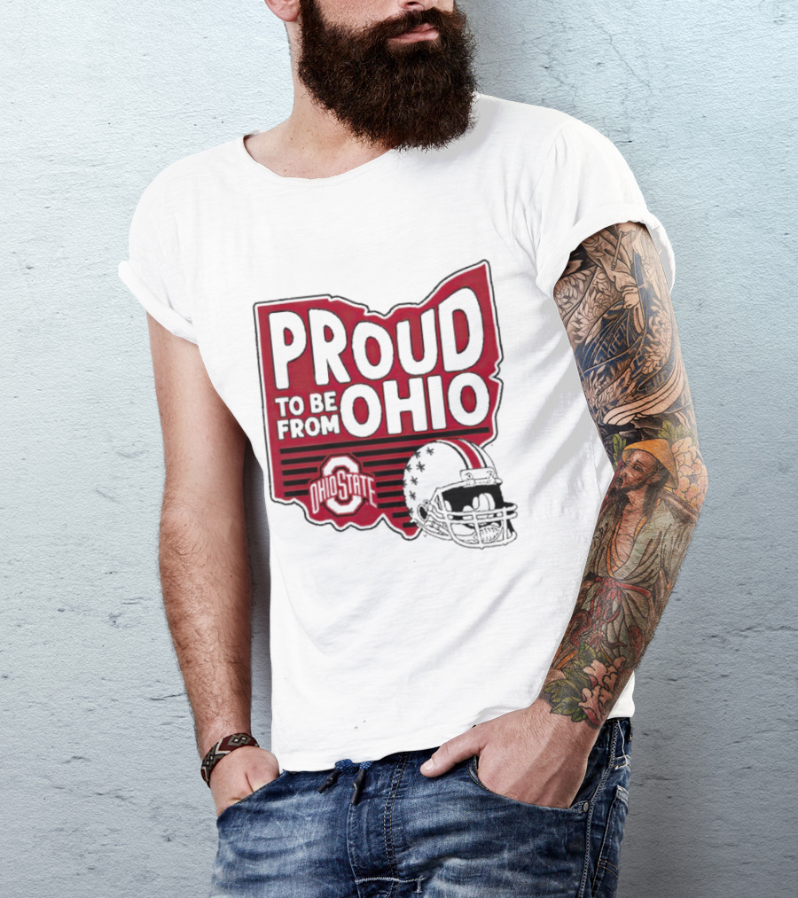 Proud To Be From Ohio State Buckeyes Football Helmet T-Shirt