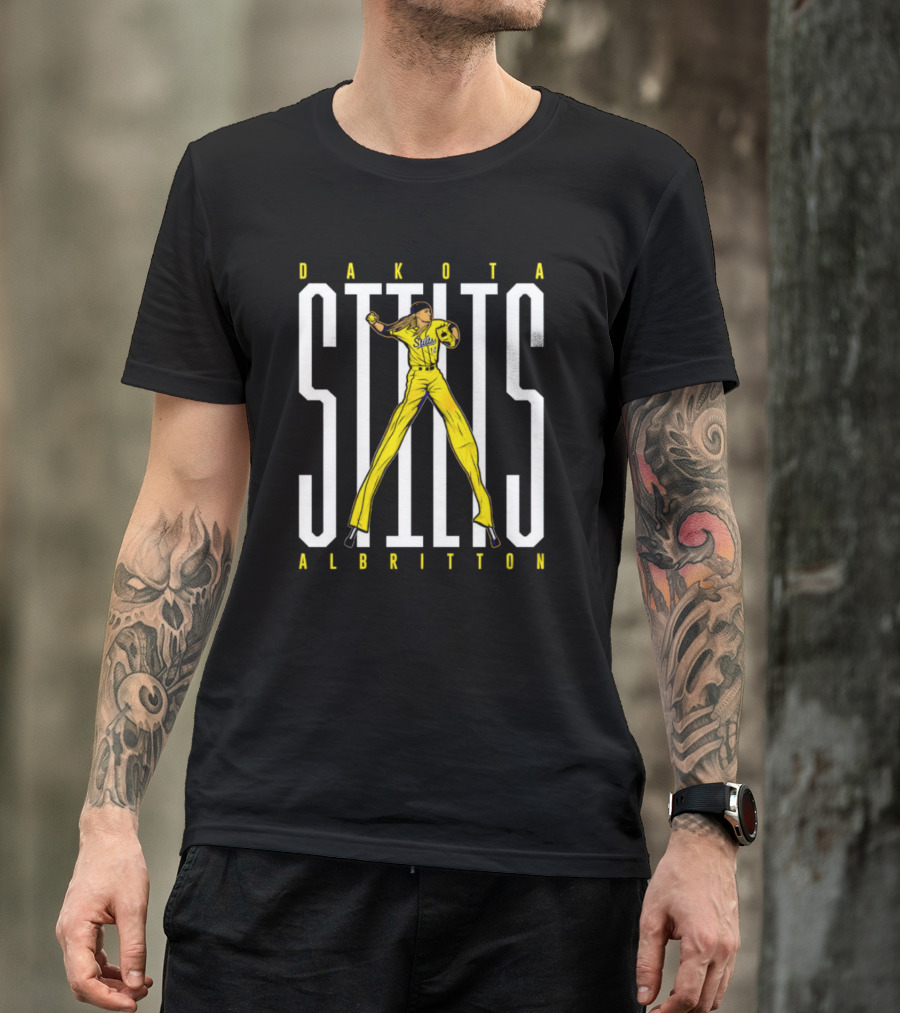 Dakota Stilts Albritton Player In Yellow Uniform Iconic Pose T-Shirt