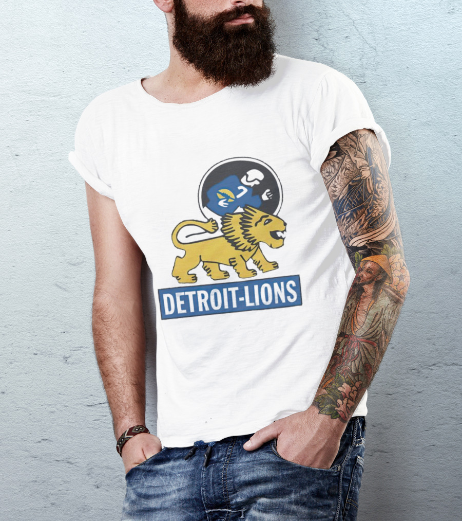 Detroit Lions 1952 Vintage Inspired Graphic With Classic Lion Emblem T-Shirt