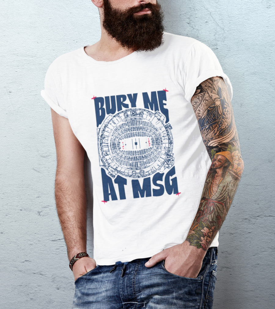 Bury Me At MSG Stadium Blueprint T-Shirt