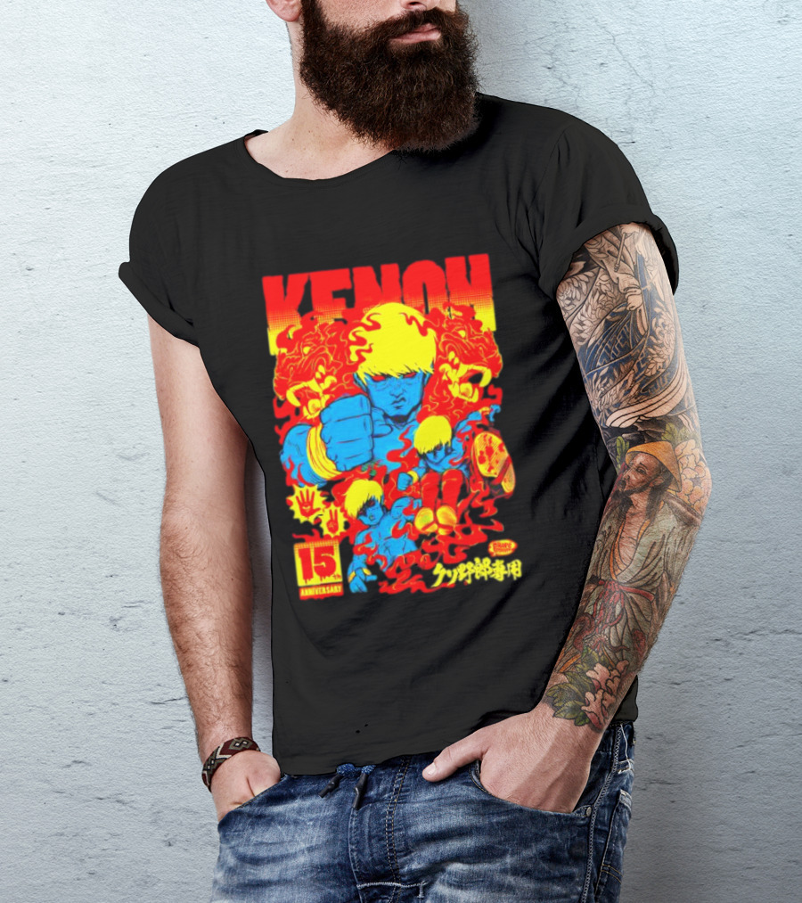 Kenoh 15th Anniversary Retro Manga Martial Arts T-Shirt