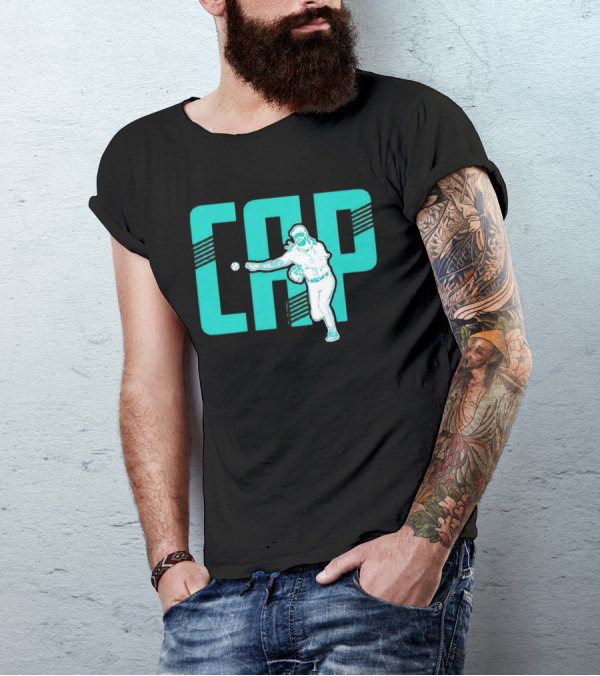 Seattle Mariners Cap Pitching Player T-Shirt