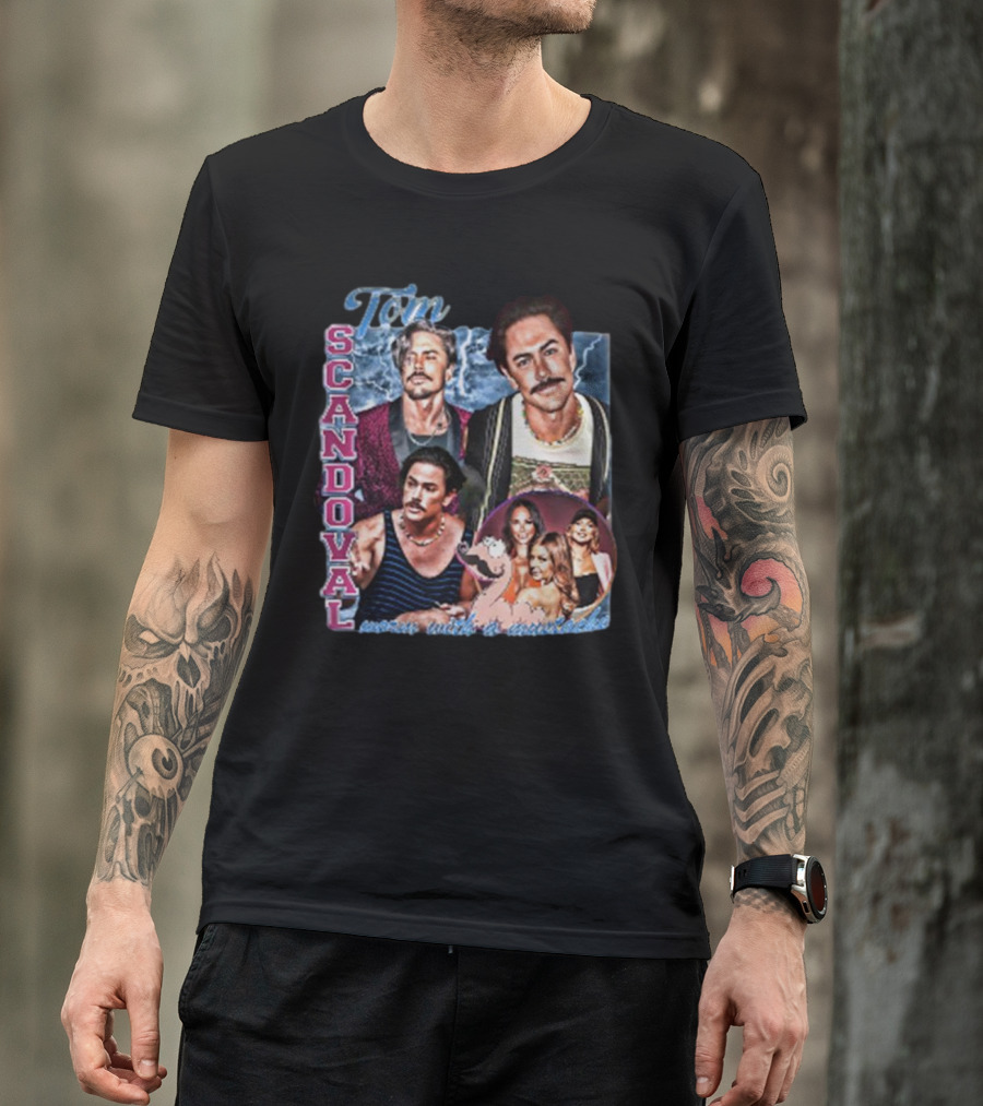 Tom Sandoval Scandoval Worm With A Mustache 90s T-Shirt