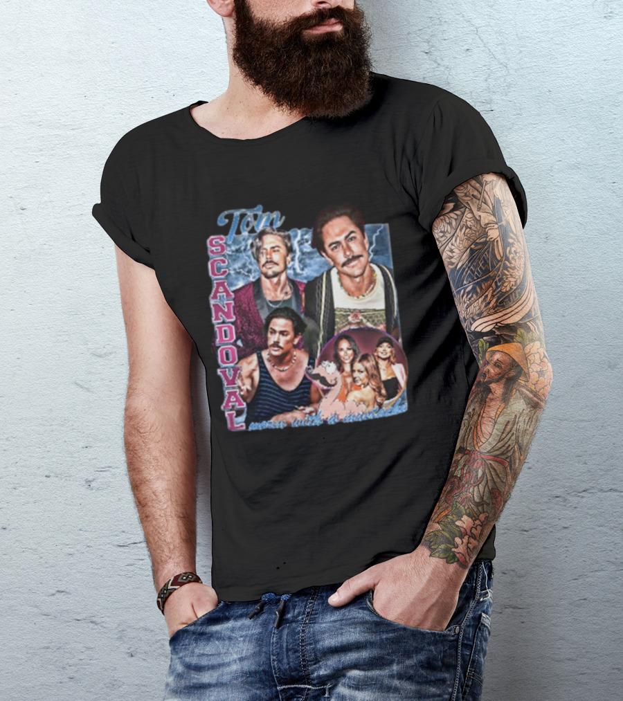 Tom Sandoval Scandoval Worm With A Mustache 90s T-Shirt