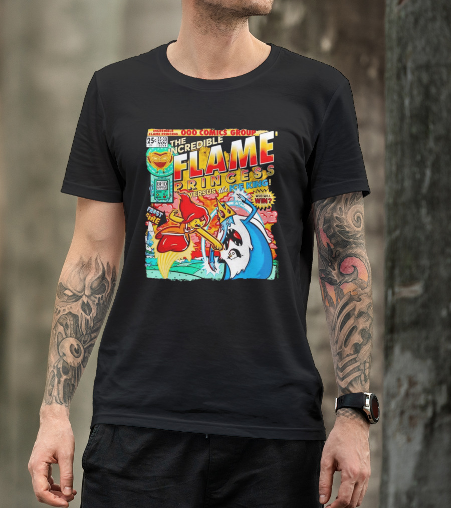 The Incredible Flame Princess Versus The Ice King Adventure Time 000 Comics Group T-Shirt