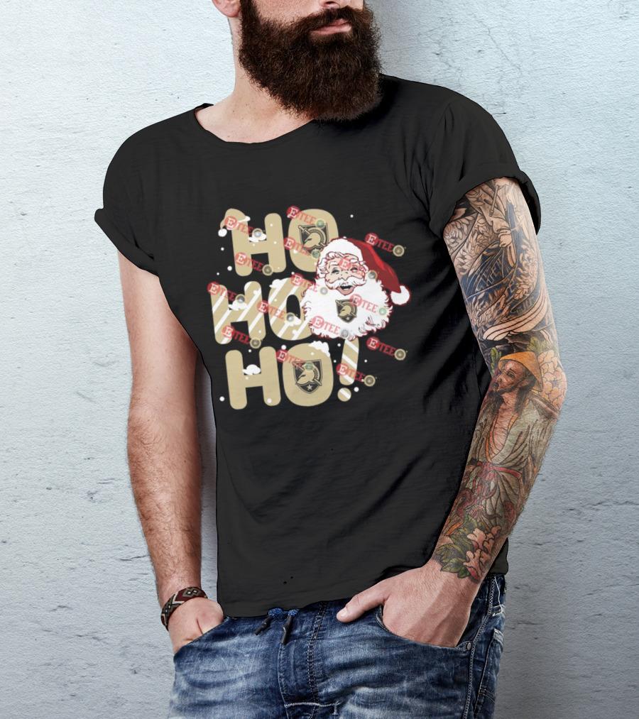 Army Black Knights Santa Claus Ho Ho Ho Christmas Holiday Cheer T-Shirt