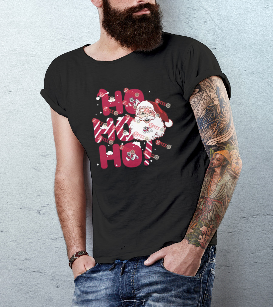 Fresno State Bulldogs Santa Claus Christmas Ho Ho Ho T-Shirt