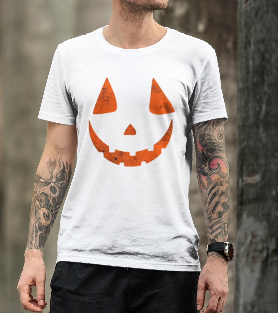 Halloween Spooky Pumpkin Face Scary Jack O Lantern T-Shirt
