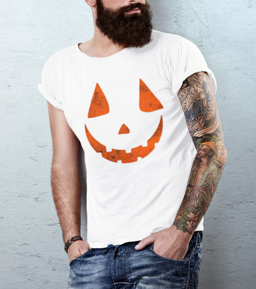 Halloween Spooky Pumpkin Face Scary Jack O Lantern T-Shirt