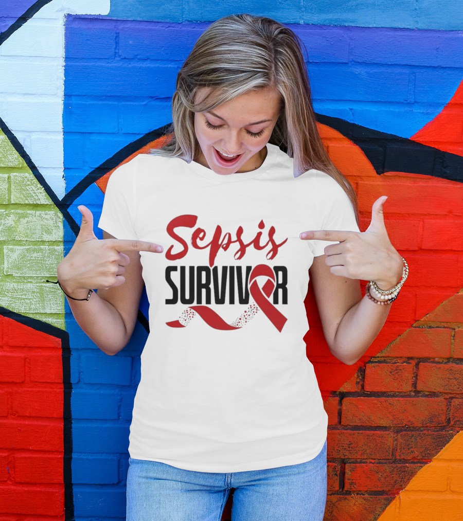 Sepsis Survivor Awareness Red T-Shirt