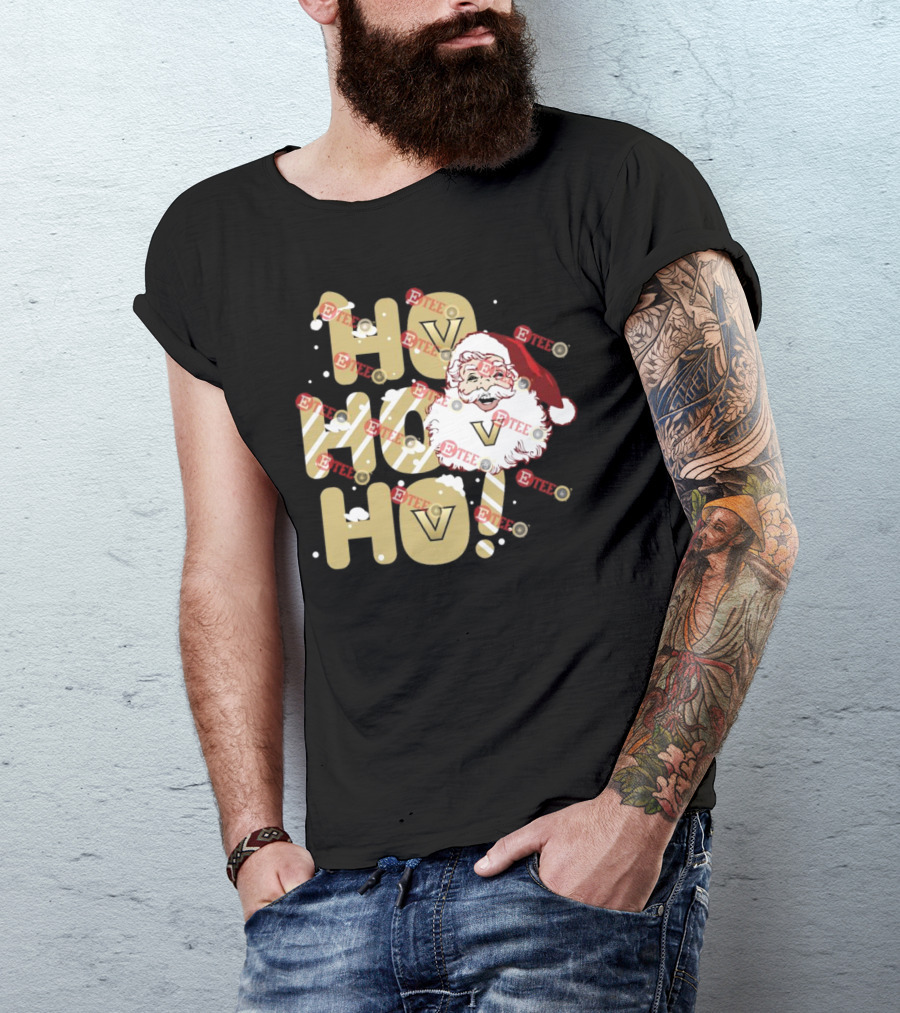 Ho Ho Ho Vanderbilt Commodores Santa Claus Christmas T-Shirt