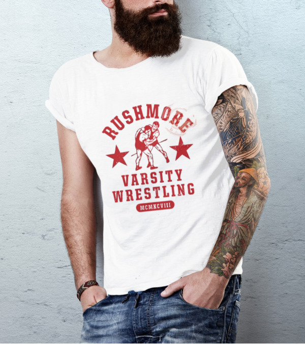 Rushmore Varsity Wrestling MCMXCVIII Red Stars Wrestlers T-Shirt