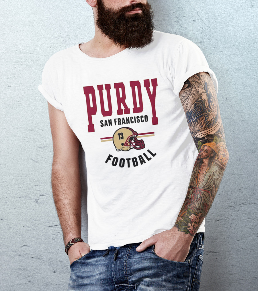Brock Purdy San Francisco Football Vintage Helmet T-Shirt