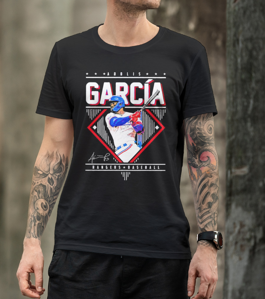 Adolis García Rangers Baseball Signature T-Shirt