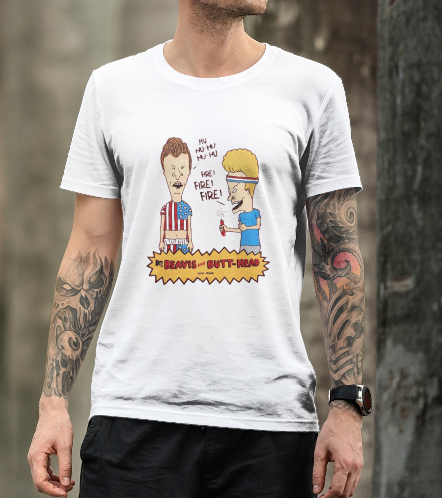 MTV Beavis And Butt-Head Fireworks Fire Fire T-Shirt