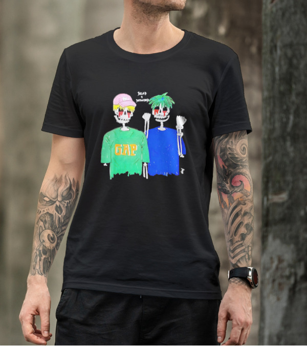 Dead And Detached Peep And Tracy Skeletons Wearing GAP T-Shirt