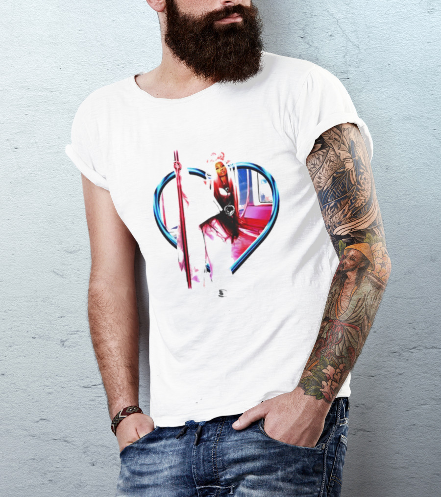Nicki Heart Frame Neon T-Shirt