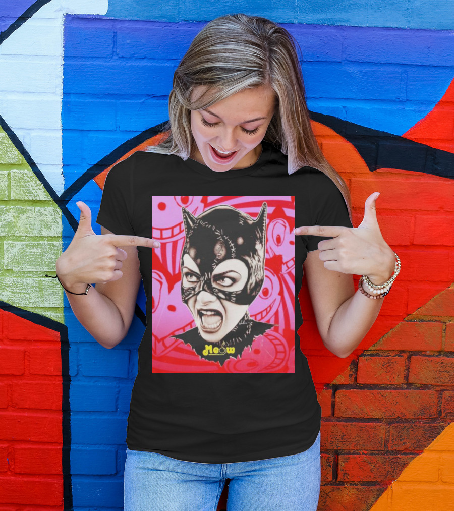 Selina Kyle Catwoman Meow Batman Returns Iconic T-Shirt
