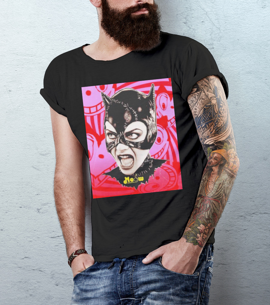 Selina Kyle Catwoman Meow Batman Returns Iconic T-Shirt