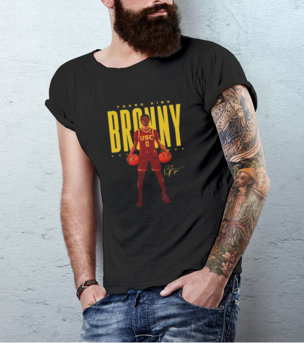 Young King Bronny USC Trojans 0 Signature T-Shirt