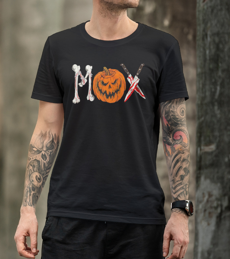 Mox Jon Moxley Halloween Bones Pumpkin Knives T-Shirt