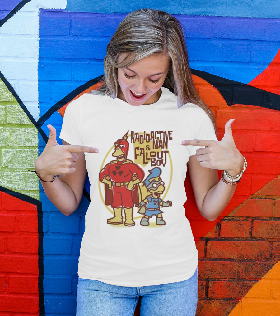 Radioactive Man And Fallout Boy Comic Duo Heroic Power T-Shirt