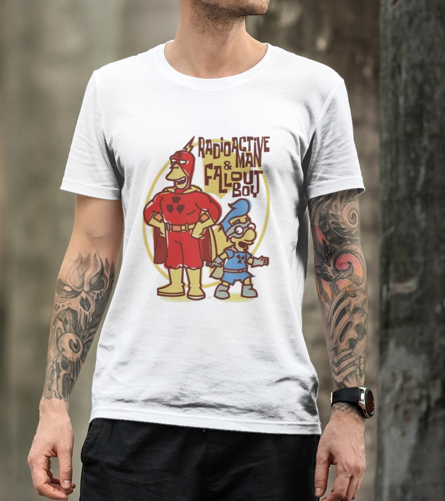 Radioactive Man And Fallout Boy Comic Duo Heroic Power T-Shirt