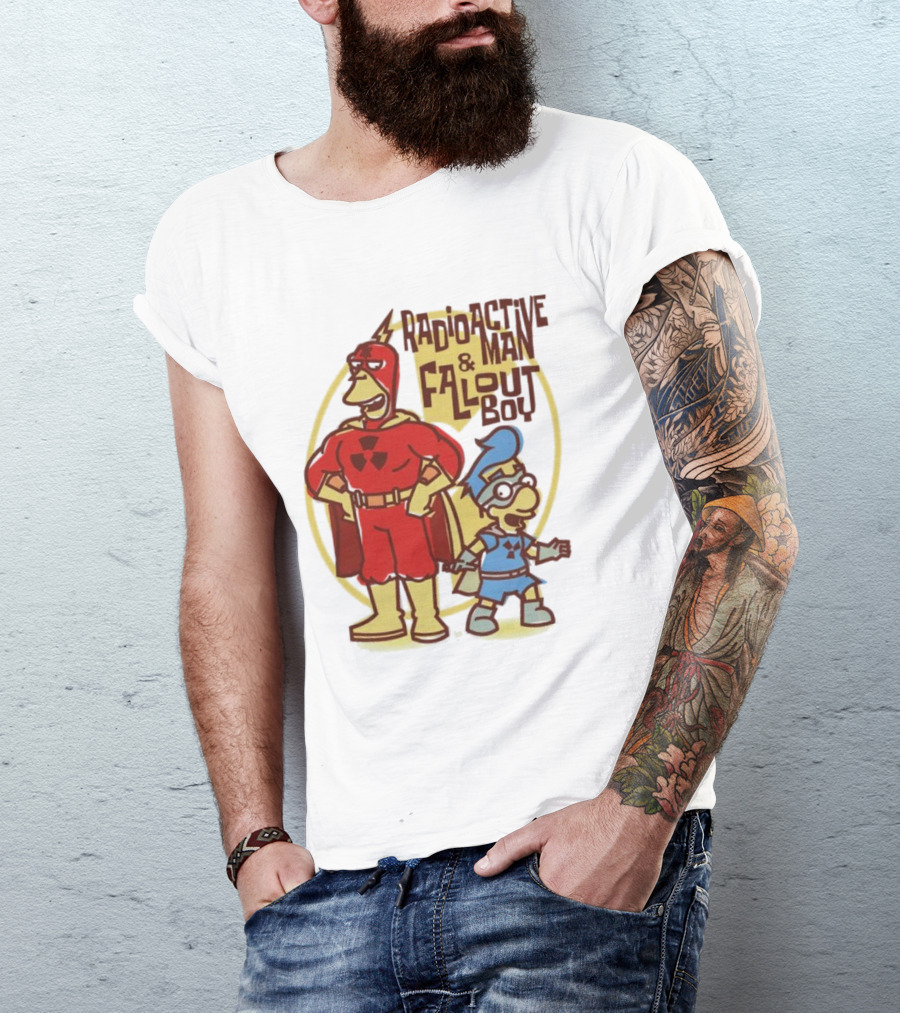 Radioactive Man And Fallout Boy Comic Duo Heroic Power T-Shirt