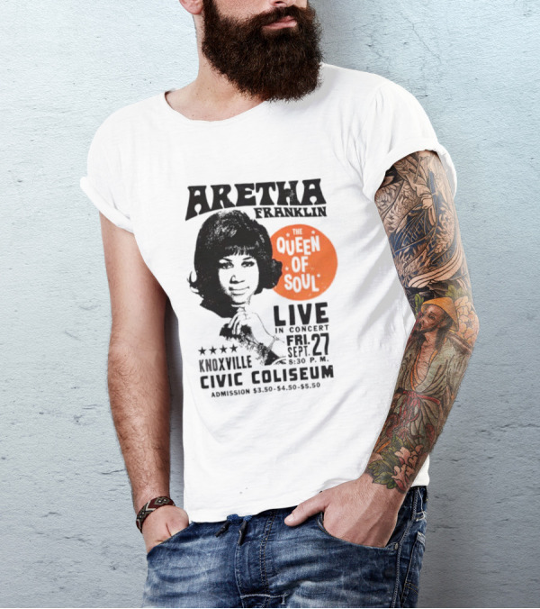 Aretha Franklin Live Concert At Knoxville Civic Coliseum The Queen Of Soul Friday Sept 27 T-Shirt