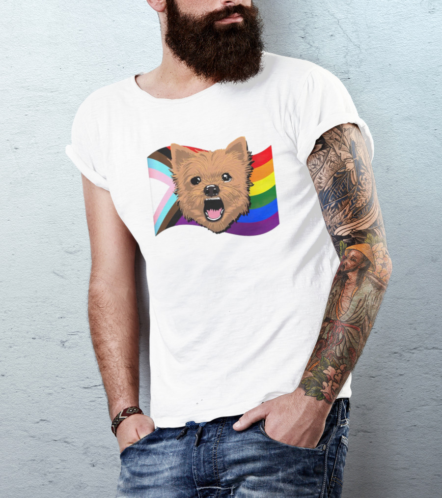 Dog MarcoMania Norwich Havok Pride Rainbow Flag T-Shirt
