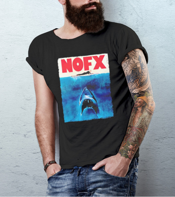 NOFX Jaws Surfer Shark T-Shirt