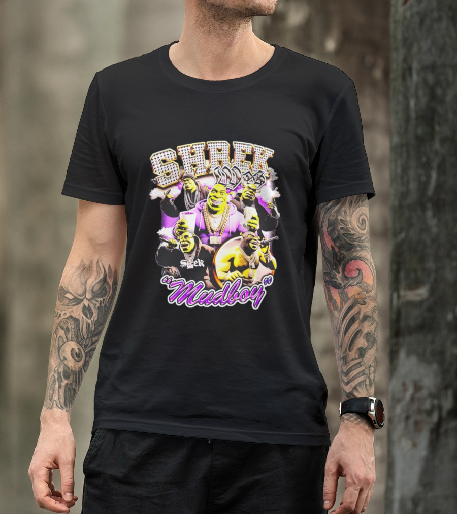 Shrek Wes Mudboy Pop Culture Mashup 90s T-Shirt
