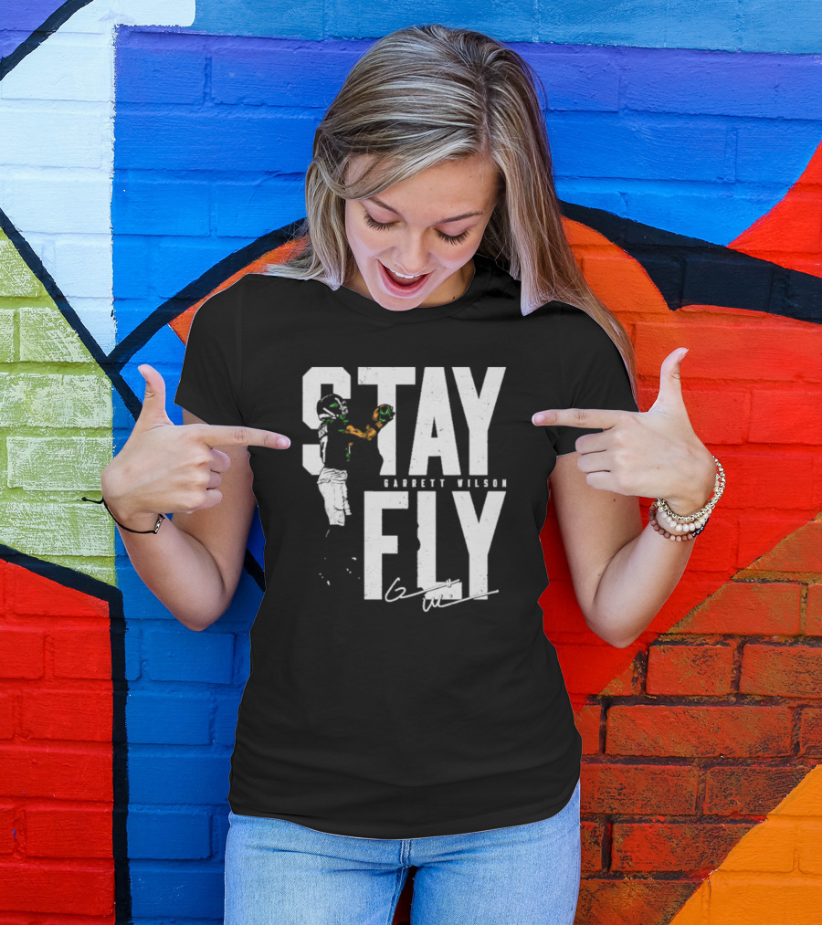 Stay Fly Garrett Wilson New York J Football T-Shirt