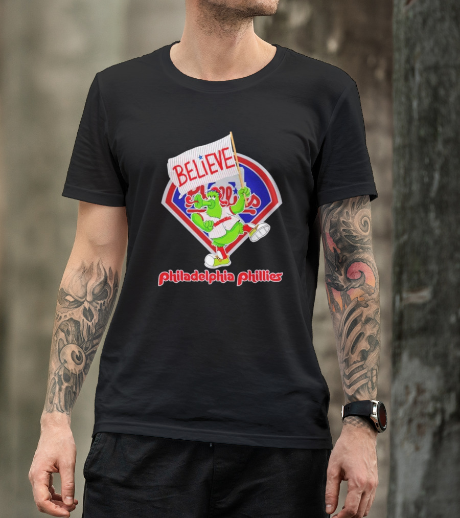 Phillie Phanatic Believe Philadelphia Phillies Baseball Fan T-Shirt