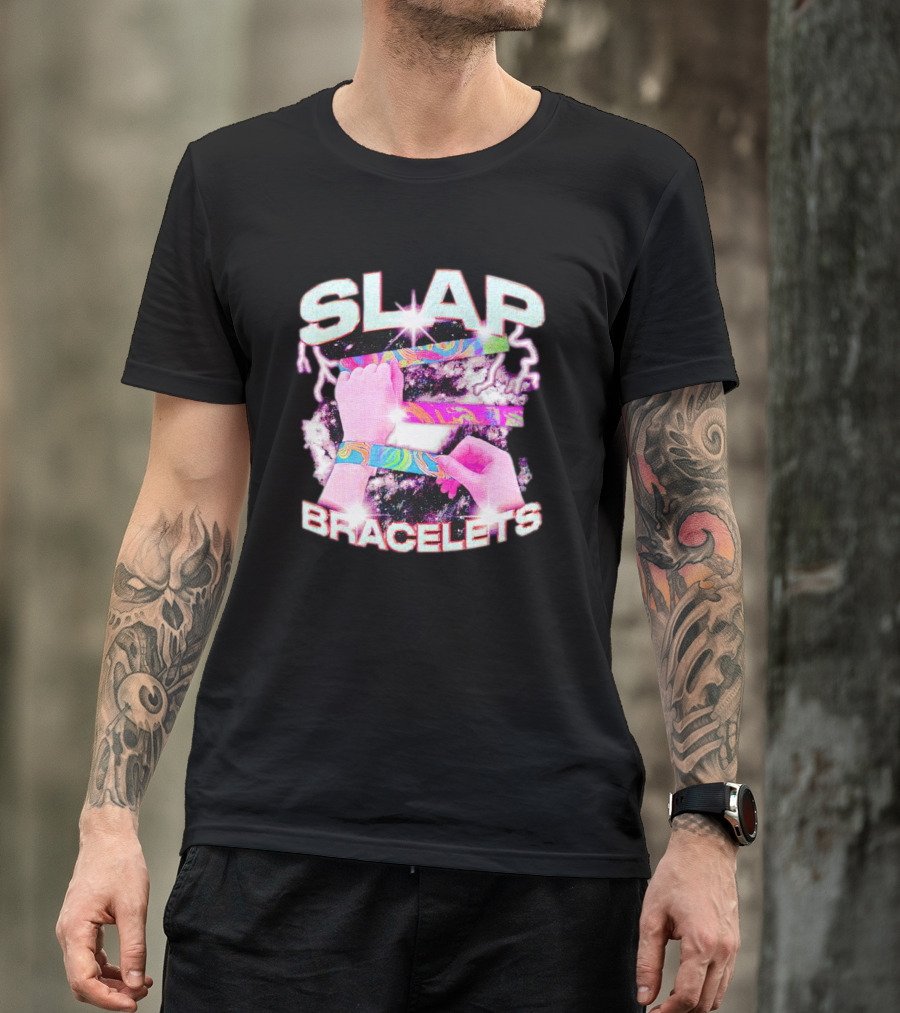 SLAP Bracelets Psychedelic Neon Cosmic T-Shirt