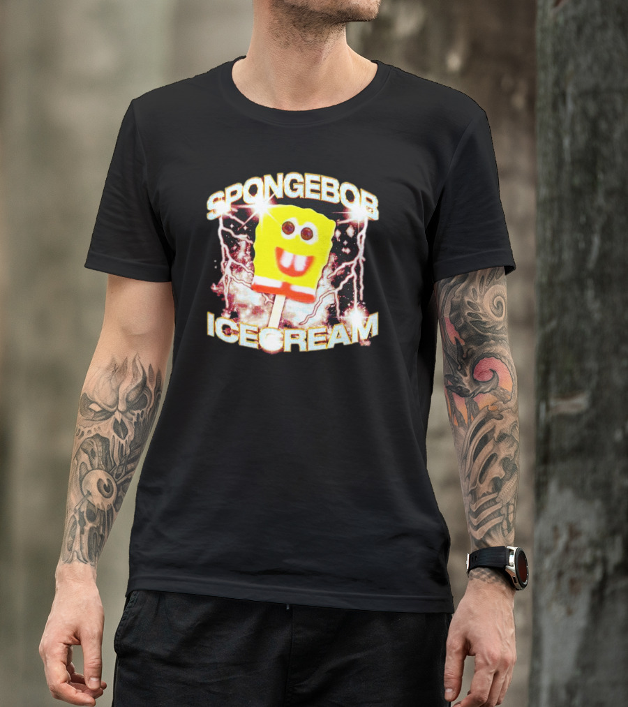 SPONGEBOB ICE CREAM POPSICLE LIGHTNING BOLTS T-Shirt