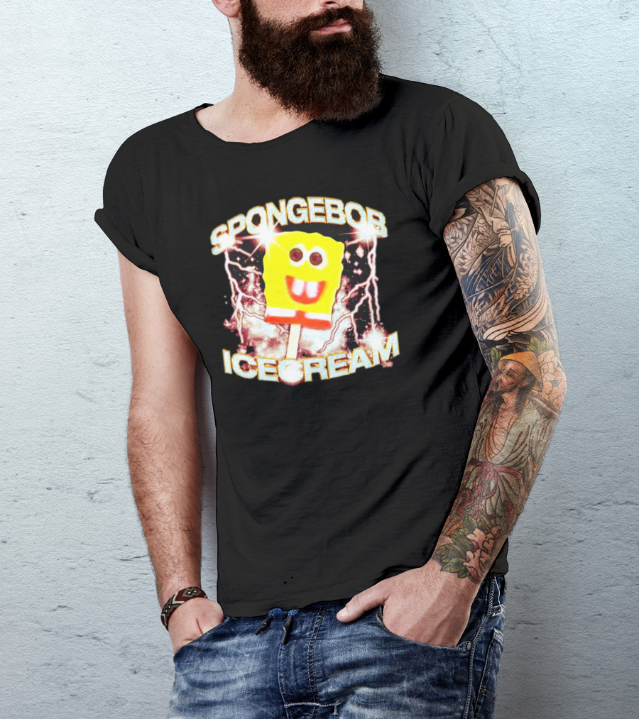 SPONGEBOB ICE CREAM POPSICLE LIGHTNING BOLTS T-Shirt