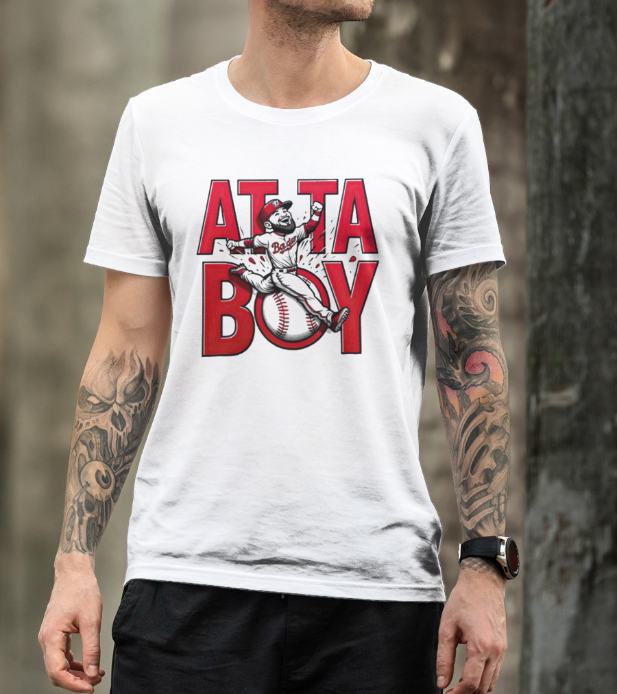 Atta Boy Harper Baseball Caricature Jumping T-Shirt