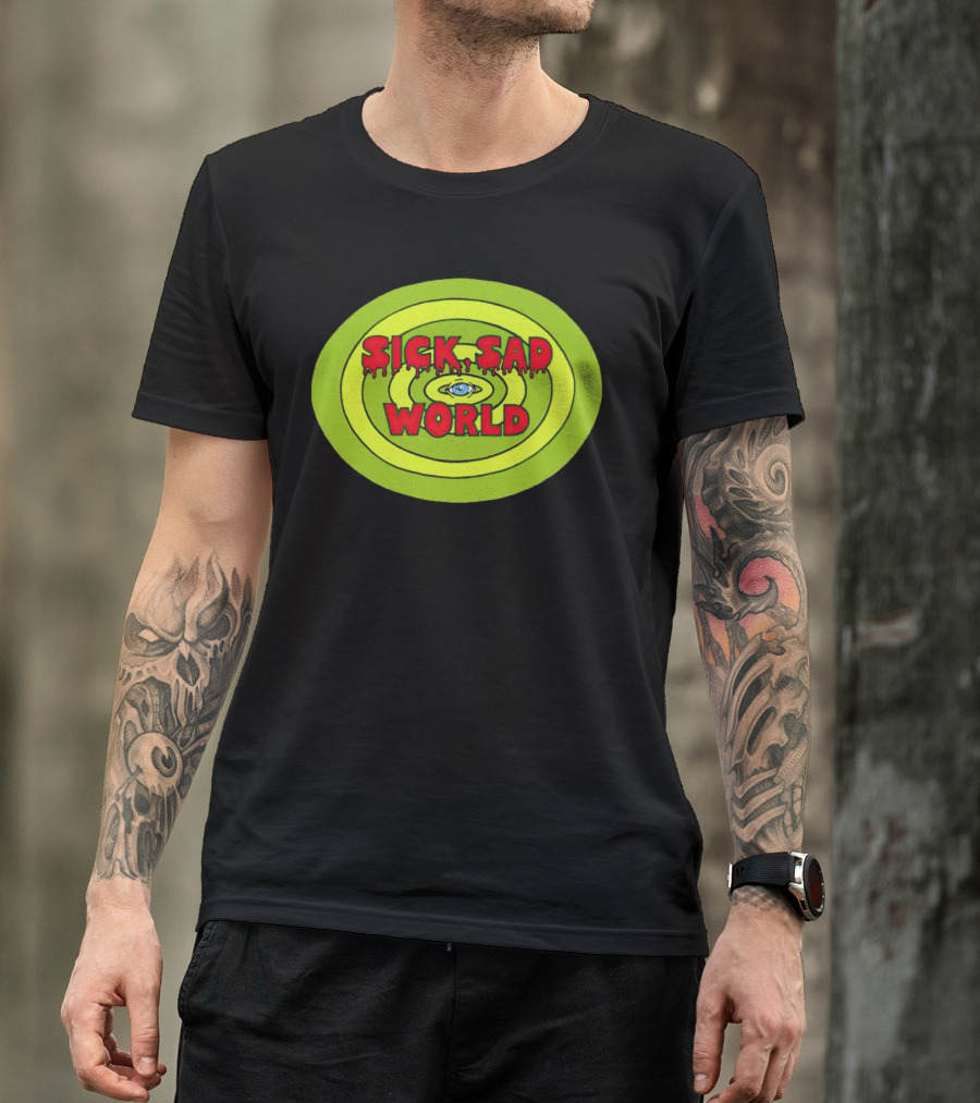 Sick Sad World Eye Concentric Circles Logo From Daria T-Shirt
