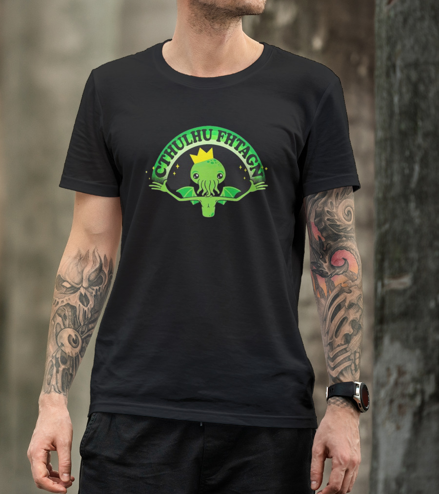 Cthulhu Fhtagn King Funny Cute Lovecraftian Creature T-Shirt