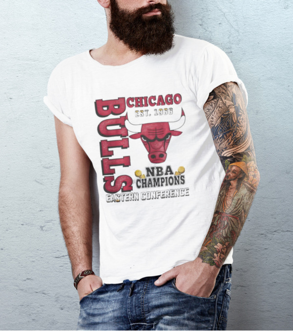 Chicago Bulls NBA Champions Eastern Conference Bull T-Shirt