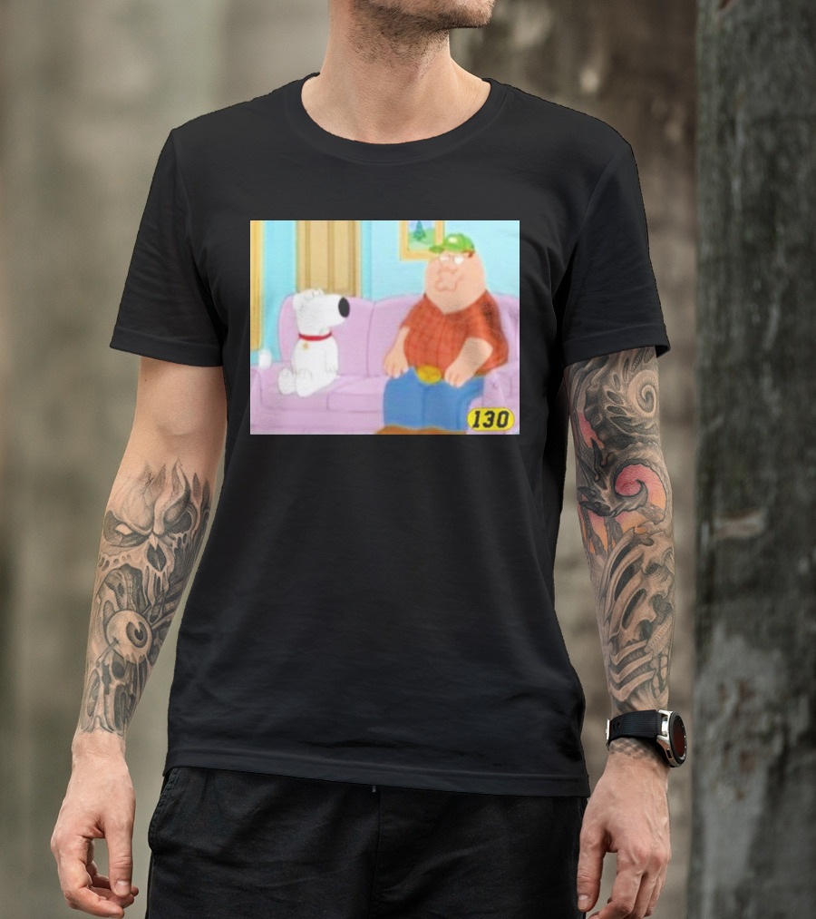 David Wearing Brian Griffin Peter Griffin On Couch 130 T-Shirt
